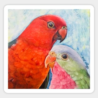 King Parrot and Princess Parrot Sticker